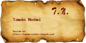 Tamás Noémi névjegykártya